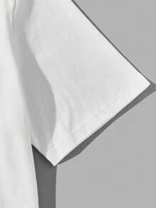 ROMWE MEN Harry Potter | ROMWE Men Short Sleeve Graphic T-Shirt - White - View 3