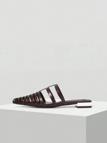 MOTF PREMIUM GIÀY BẰNG MŨI NHỎ ĐƠN GIẢN & THOẢI MÁI DÀNH CHO NỮ CHO LỄ HALLOWEEN VÀ GIÁNG SINH MÙA HÈ VÀ THU - màu nâu - Xem 2