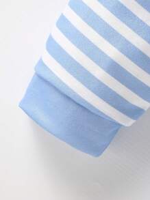 SHEIN 3pcs Baby Boy Cute Cartoon Panda Striped Print Jumpsuit Pajamas - Multicolor - View 4