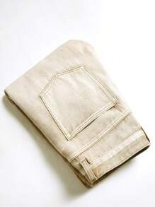 Herren Jeans in Große Größen mit modischem Destroyed-Look und Heavy Wash - Khaki - Übersicht 5