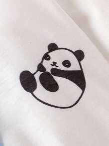 SHEIN 3pcs Baby Boy Cute Cartoon Panda Striped Print Jumpsuit Pajamas - Multicolor - View 6