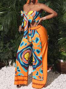 Slaydiva Printed Holiday Outfit - Multicolor - View 2