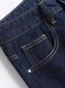 Teen Boy Fashion Ripped Jeans - Dark Wash - View 3