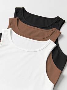 SHEIN Unity Bộ đồ hai mảnh thời trang Hunchun Style Tank Top và quần dài cho nữ - Nhiều màu - Xem 4