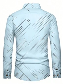 Manfinity Mode Men Striped Long Sleeve Shirt, Fall