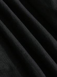 SHEIN Essnce Của phụ nữ Mùa xuân/Mùa hè Màu thuần Xếp li Đệm Áo ba lỗ Với Dây đeo vai có thể điều chỉnh - màu đen - Xem 8