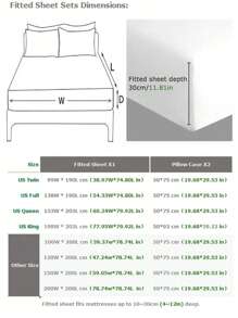 3 cái/bộ 100% Hình hoa Bộ Fitted Sheet Without Filler , In Hoa Chăn Vừa vặn Đối với Phòng ngủ - Nhiều màu - Xem 3