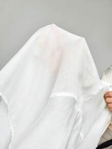 SHEIN EZwear Camisa Transparente Con Botones Y Hombro Caído