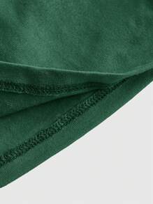 ROMWE PUNK Contrast Lace Halter Top - Green - View 3