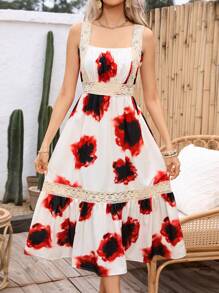 GENKIRA Women's Random Printed Sleeveless Fashion Dress - Multicolor - View 4