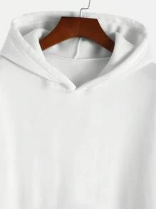 Manfinity EMRG Men's Loose Fit Pattern Printed Thermal Lined Hoodie For Warmth - White - View 6