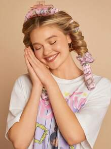 FRIENDS X SHEIN 4入組不產熱的捲髮工具套裝 - 淺粉色 - 查看 3