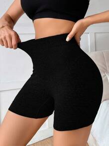 Women's Seamless High Waisted Panties - Black - View 3