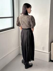 FRIFUL Women's Long Leopard Print Patchwork 2 In 1 Dress Sundress Maxi Dress - Black - View 5
