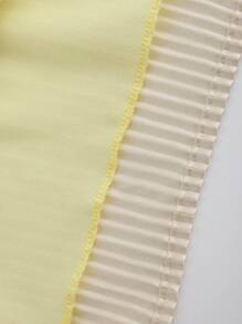 SHEIN Unity Summer Solid Color Beach Camisole Top - Yellow - View 7