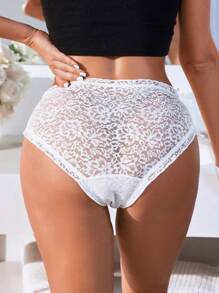 Shein Underwear&Sleepwear Basics Calzoncillos triangulares decorados con encaje y lazo de unicolor