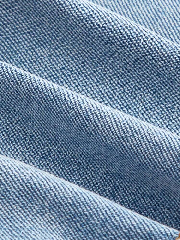 Women's Patchwork Frayed Denim Shorts