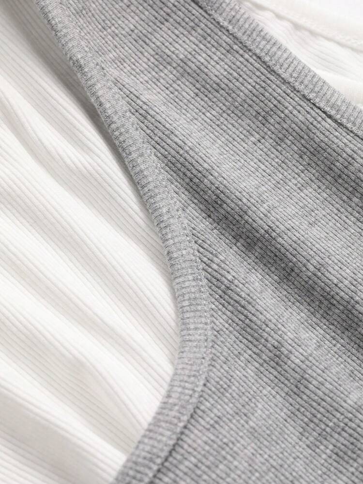 Women's 2 In 1 Sleeveless Tank Top & Casual Short Set, Simple Homewear Suit Pajama