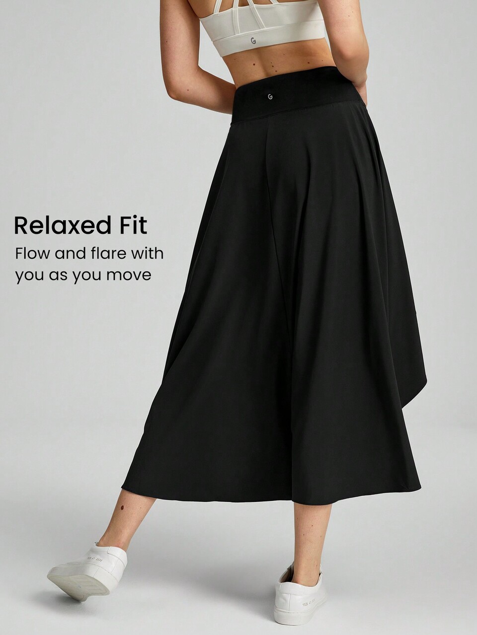 VitalSwift Mesh Tummy Control Maxi Skirt With Built-In Shorts Asymmetrical Pocket Anti-Slip Dance Daily Casual Quick Dry Moisture Wicking