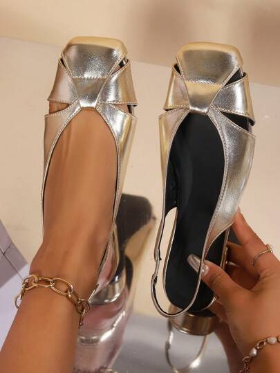 秋冬女士粗跟玛丽珍平底鞋，时尚方跟和包头设计情人节款