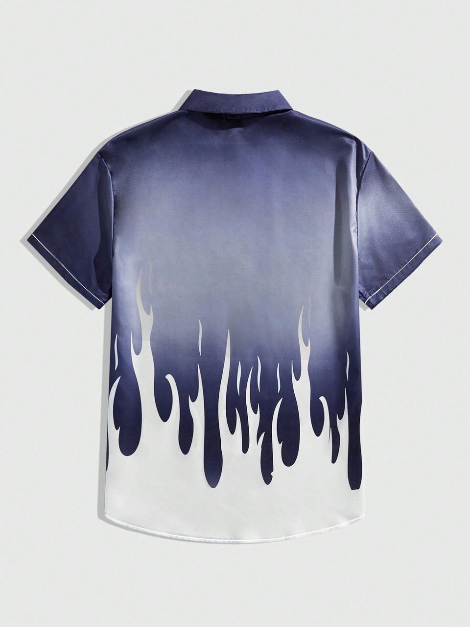 Men's Color-Block Letter Printed Short Sleeve Shirt