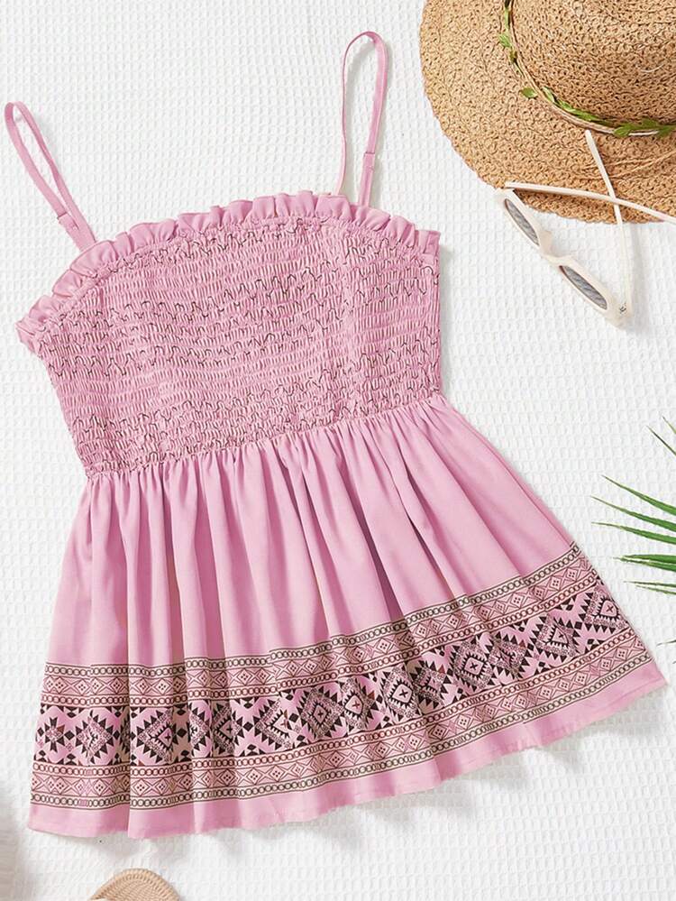 Women's Summer Geometric Print Scoop Neck Tank Top