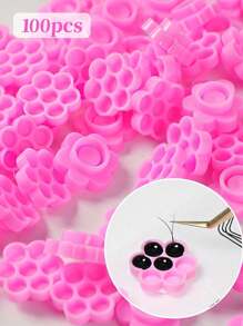 HMQ beauty 一次性睫毛胶水盒、睫毛嫁接胶水垫、纹身颜料胶水容器、睫毛嫁接工具 - 粉色 - 查看 2