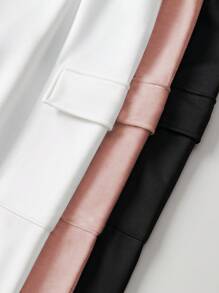 SHEIN Unity 夏季休閒圓領背心以及帶有翻蓋口袋的束口運動長褲 - 彩色 - 查看 6