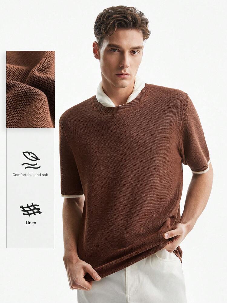 Men's Colorblocked Cuff Knit Sweater