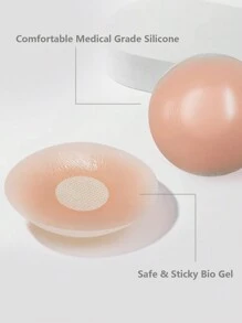 矽膠乳貼防突出且抗滑 - 杏色 - 查看 5