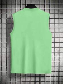 Manfinity RSRT Canotta stampata con palme da cocco, adatta a sport e abbigliamento casual estivo da uomo