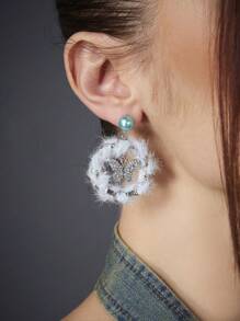 SHEIN ICON Đúng mốt Vật rủ xuống Trang trí Hoa tai Thích hợp Đối với Mặc hàng ngày - Màu xanh nhạt - Xem 7