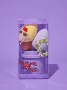 FRIENDS X SHEIN 3pcs/Set Makeup Sponge,Gifts - Multicolor - View 3