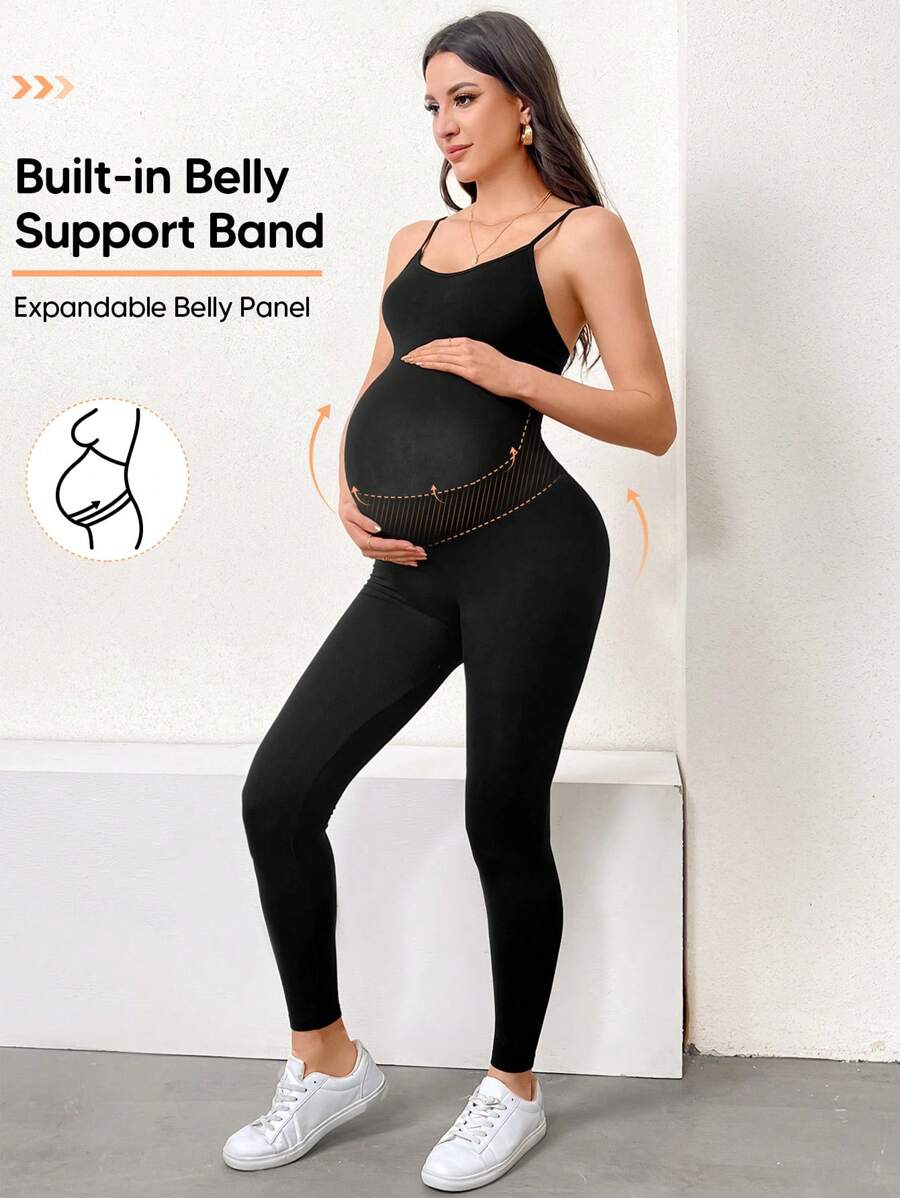 孕婦背心高彈力連身褲,有彈性的肚皮