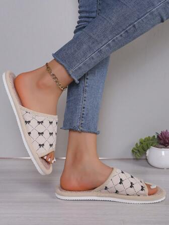 Fall/Winter Fabric Slippers For Women, Anti-Slip Soft Bottom Indoor House Slippers For Home Use, All Season, Summer,Furry Shoes