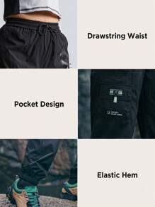 In My Nature In My Nature Women's Letter Pattern Waterproof Outdoor Cargo Pants With Pockets Hiking Women Clothes