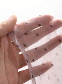 DAZY 女士时尚长款和服外套，采用透明网眼设计，夏季 - 彩色 - 查看 4