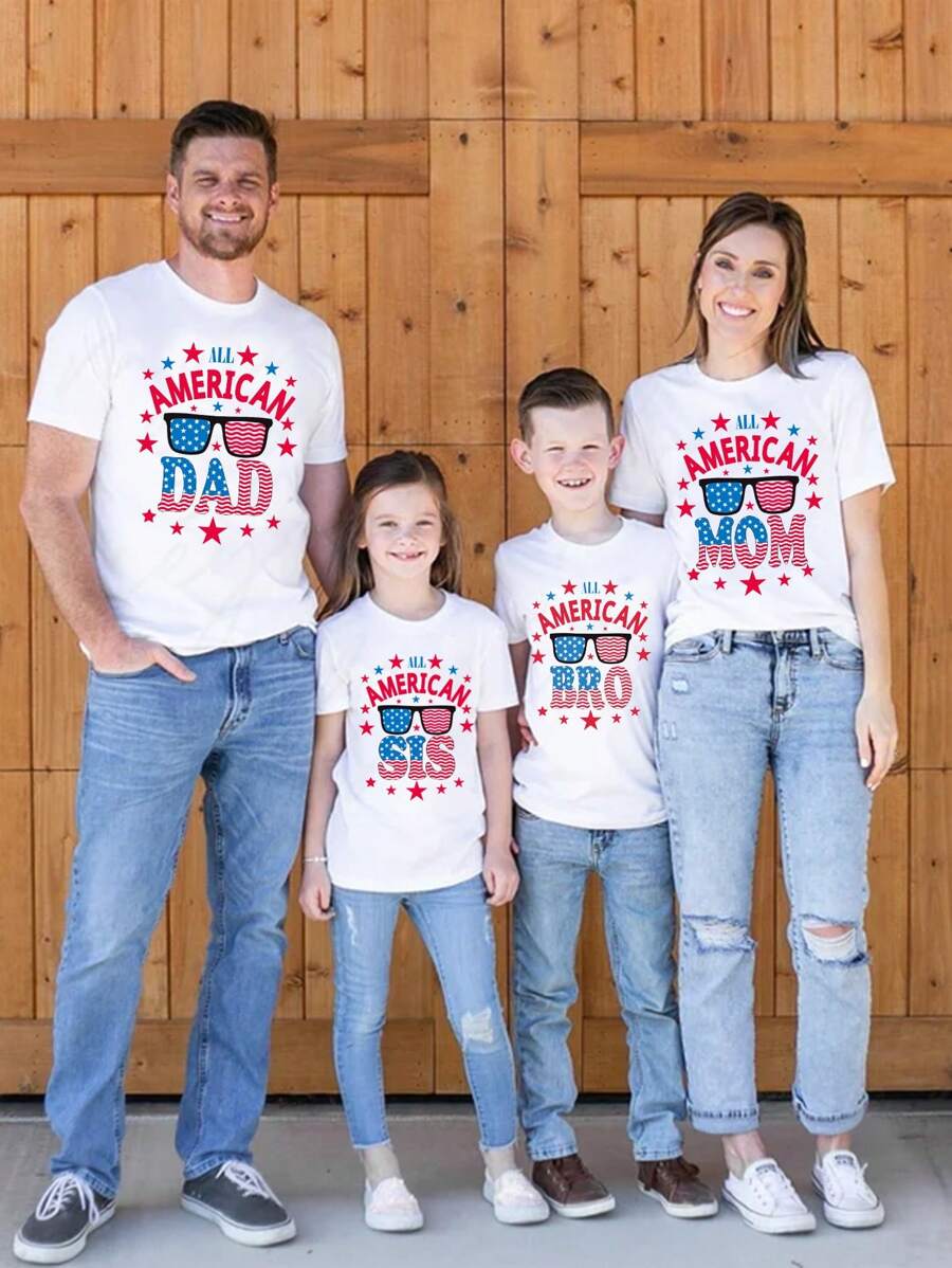 Tween Boy Family Matching Outfits Mommy And Me (4 Pieces Are Sold Separately) - White - View 1