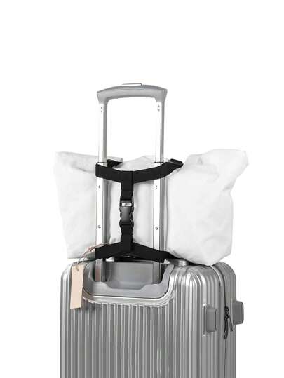 1 pieza Correa ajustable y portátil negra para equipaje, cuerda elástica para bolso de viaje, correa para maleta, correa de viaje para accesorios de equipaje, fácil de viajar, para mujeres y hombres, correa para equipaje, cuerda de embalaje para equipaje con hebilla para viaje, vuelo, viaje de negocios, vacaciones, para maleta, equipaje, mochila, bolso de lona, bolso escolar, accesorios escolares