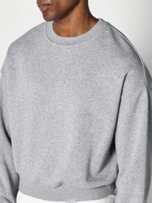 SUMWON Crop Fit Sweatshirt - Light Grey - View 6