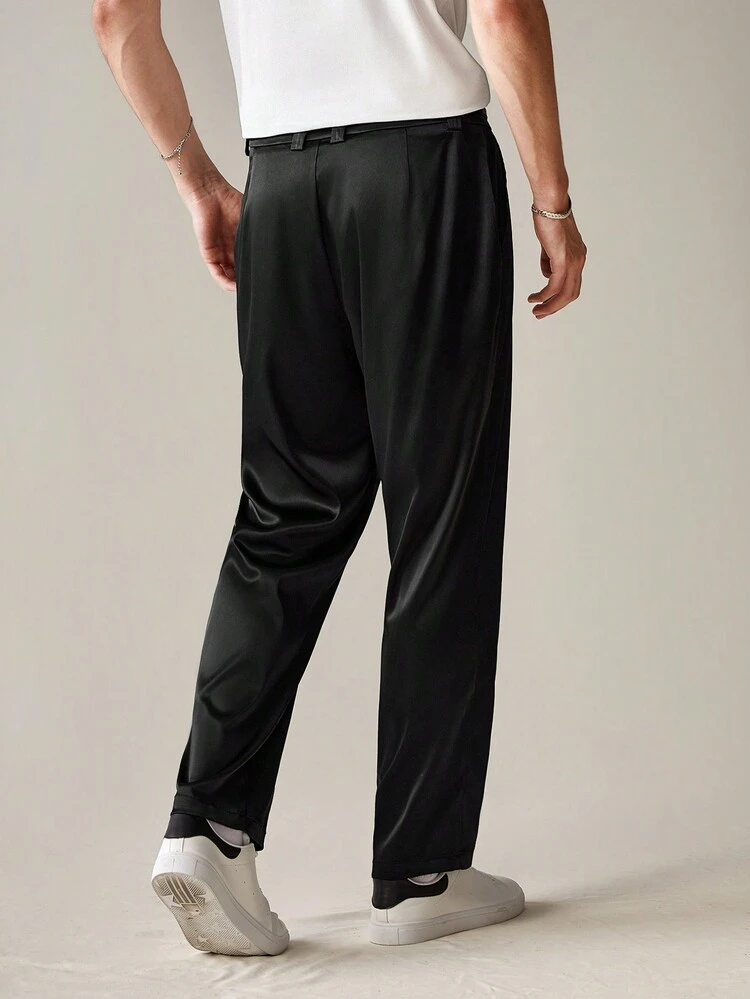 Men's Simple Solid Color Woven Long Pants