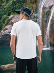 Gym Rark Camiseta De Manga Corta Casual Y Exterior De Verano Para Hombre Con Cuello Redondo Y Estampado De Letra - Blanco - Ver 2
