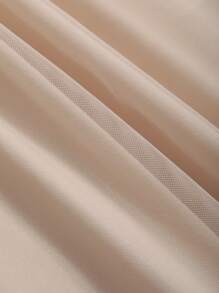 FRIFUL Designer Ladies" Solid Color Round Neck Sheer Mesh Short Sleeve Japanese-Style Sweet Dress With Design Sense Sundress,Casual Women Dresses - Apricot - View 8