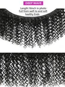 Natural Black Color Deep Wave Human Hair Bundles 1 Pc Natural Hair Extension Double Weft 100% Human Hair Weave For Women - SNatural - View 3