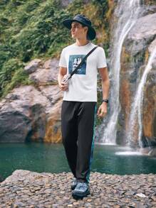 Gym Rark Camiseta De Manga Corta Casual Y Exterior De Verano Para Hombre Con Cuello Redondo Y Estampado De Letra - Blanco - Ver 8
