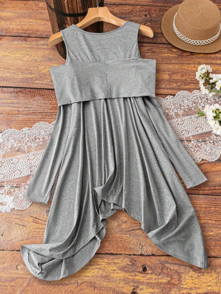 Plus Size Women's Off Shoulder Long Sleeve Dress