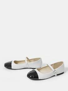 CUCCOO DOLLMOD Mary Jane Flats met ronde neus en kleurblokken voor dames, klassieke vintage stijl voor zomervakantieschoenen Zomeruitverkoop