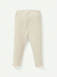 Cozy Pixies Đứa bé gái Màu thuần Vòng cổ Ngắn tay Áo & Dài Quần Với Xù Hoa Sen Bộ bốn mảnh - màu xanh lá - Xem 5