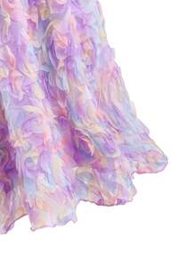 Set aus plissiertem ärmellosem Top und besticktem Rock für Teenager Mädchen einfarbig