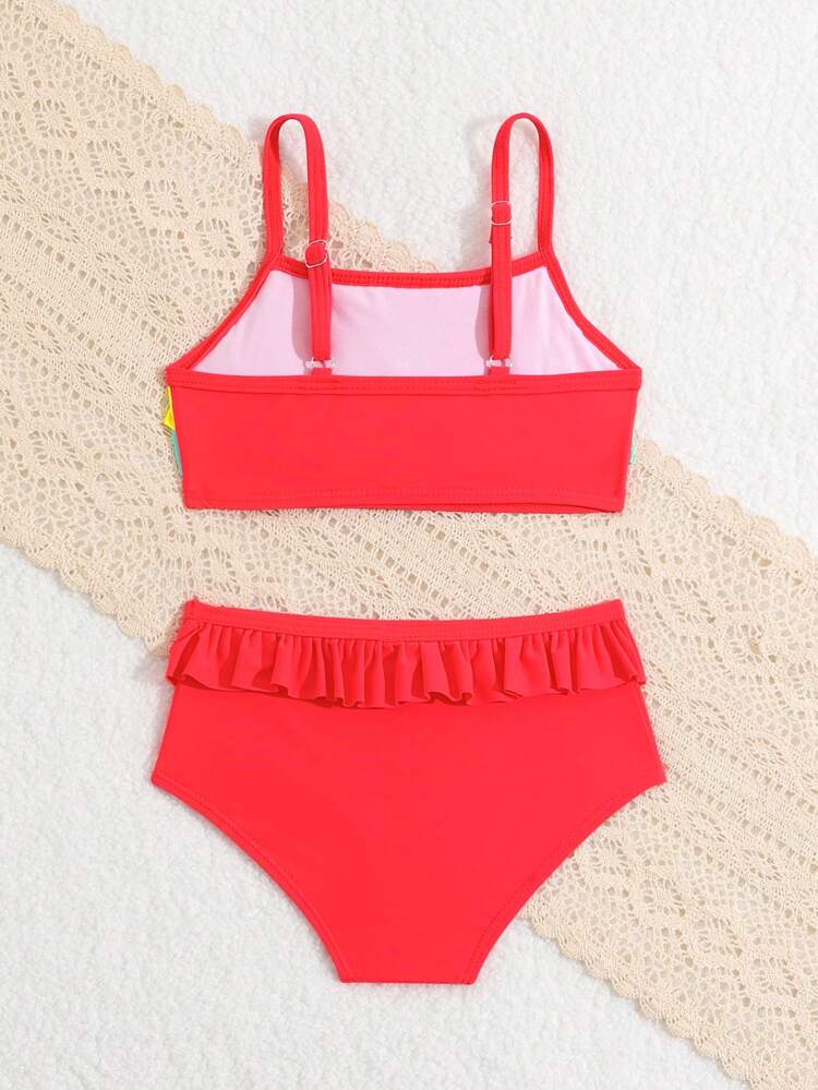 Baby Girl Ruffle Detail Swimsuit With No Locking Edge Design